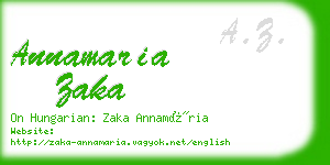 annamaria zaka business card